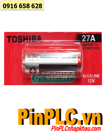  Pin Toshiba A27 (27A,A27S,27AE, LR27, DL27) Alkaline chính hãng Toshiba